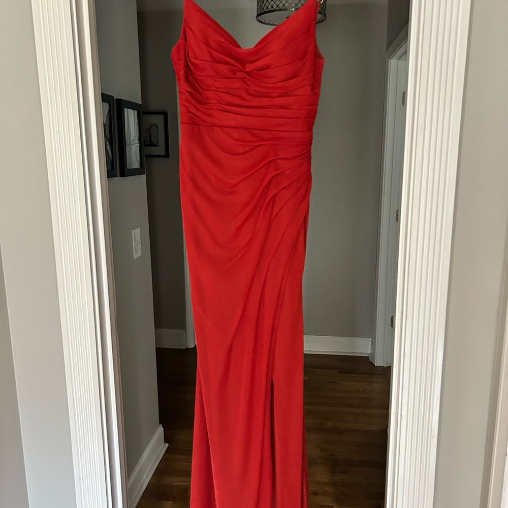 Azazie Bridesmaid Dress Rustic red Size A4